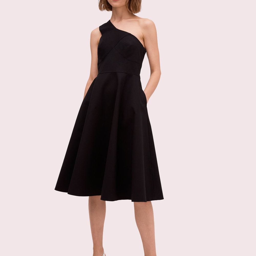 kate spade one shoulder dress Twill One Shoulder Dress